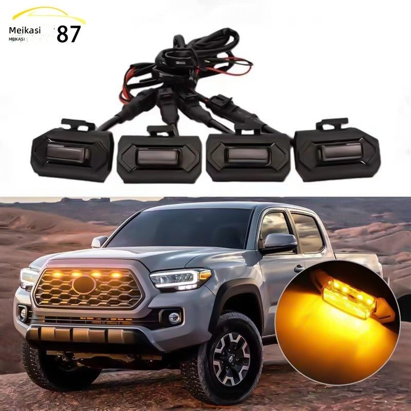 MKS Cross-Border New Car LED Headlight - Yellow Light for Tacoma Sport Edition - Yellow Shell Yellow Light [4-in-1] - Image 2
