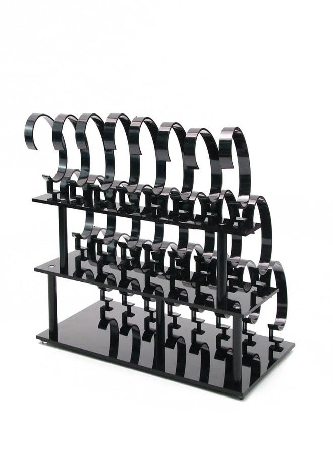 RY DISPLAY 3-Tier Watch Stand Holder Removable 24 Acrylic Watch Jewelry Display Rack Watch Display Rack Organizer for Men and Women (Black) - Image 2