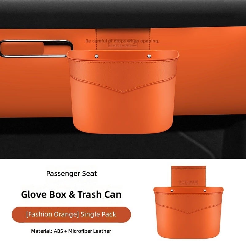In-car trash can, door-hanging storage for miscellaneous items, creative multi-functional umbrella, in-vehicle storage box and bucket - Orange