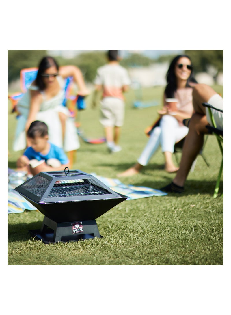 BAD AXE مدفأة باد آكس بلوك التقطيع - مدفأة خارجية كبيرة تعمل بالخشب | حتى 26 ساعة من الاحتراق | لجميع الأحوال الجوية، الطهي والتدفئة | أنماط مخصصة متاحة - Image 3