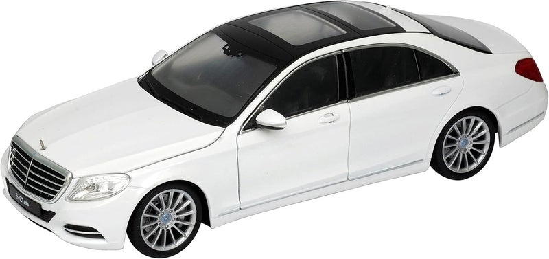 Mercedes Benz S Class with Sunroof White NEX Models 1/24 Diecast Model Car