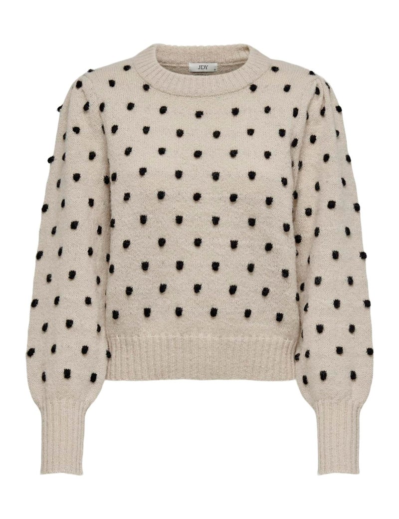 JDY ONLY Women's Regular Fit Beige Sweater - Image 4