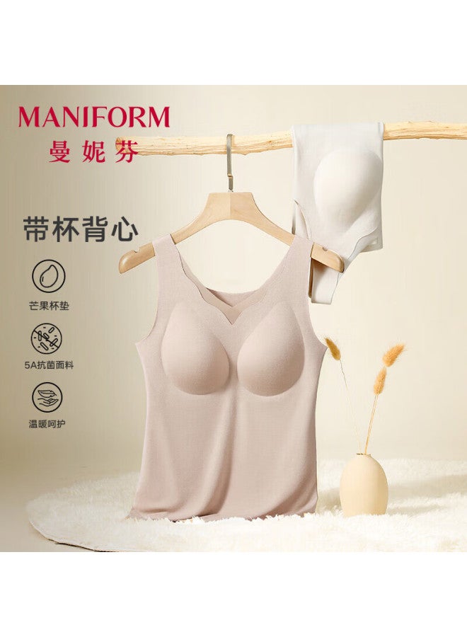 Manifen Seamless Padded Bra Camisole Mango Cup Comfortable Women's Base Shirt Vest Top