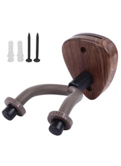 Guitar Neck Hanger Wall Mount Hook Stand with Wooden Base String Instrument Holder for Bass Banjo Violin Regular Type
