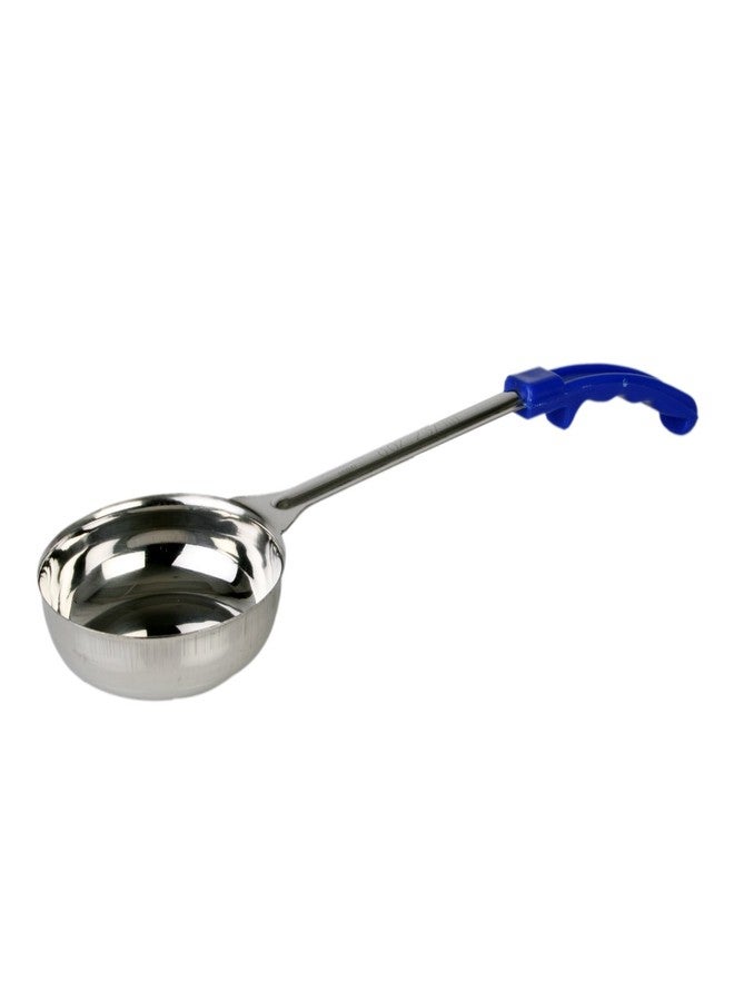 Thunder Group Solid Portion Controller 1-Piece Construction Ladles with Plastic Blue Handle, 8-Ounce - Image 1