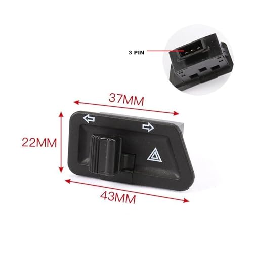 0TO6 Universal Parking Hazard Switch for Scooter Warning Light Switch 4 indicator switch for scooters - Image 3