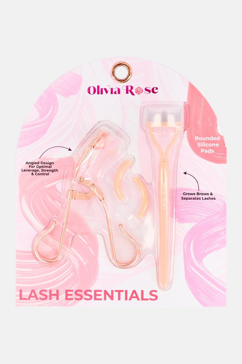 Olivia Rose Stainless Steel 2 Pieces Lash Essential Kit, Peach - Image 1