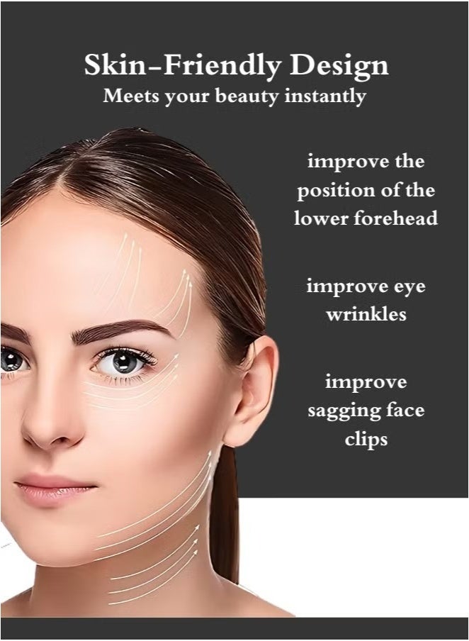 شريط شعر غير مرئي لشد العين والوجه بشكل فوري، مشابك شعر وأشرطة بتصميم رفيع غير مرئي، مشابك شد الوجه المحمولة قابلة لإعادة الاستخدام - Image 4