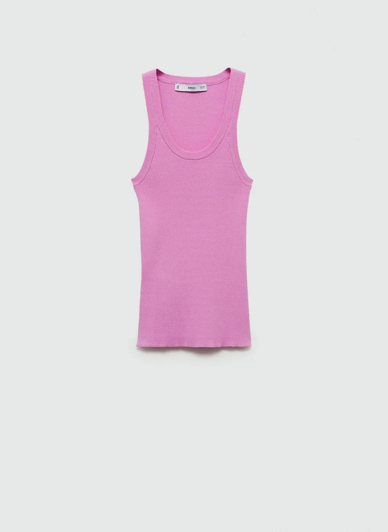 MANGO Knit Strap Top