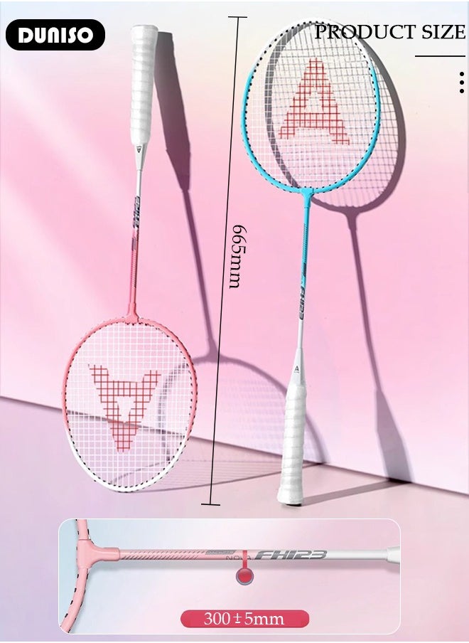 DUNISO Badminton Rackets Set 2 Player Badminton Rackets Lightweight Badminton Racquet with 3 Shuttlecocks and 1 Carrying Bag,Badminton Backyard Games for Outdoor,Garden,Beach,Family Fun Game  - Image 4