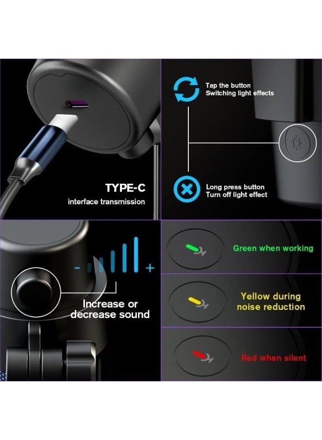 Jmary MC-PW13 USB Condenser Microphone – Plug & Play PC Mic for Streaming, Podcasting, Gaming, YouTube, Voice Recording – Studio Quality Sound with Tripod Stand & Mute Button – Compatible with Windows & Mac - Image 4