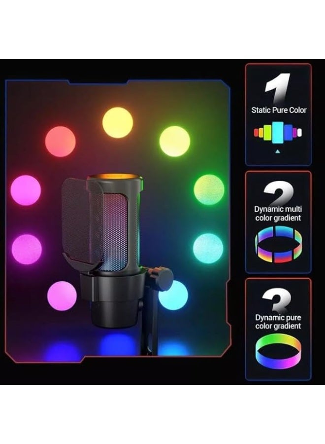 Jmary MC-PW13 USB Condenser Microphone – Plug & Play PC Mic for Streaming, Podcasting, Gaming, YouTube, Voice Recording – Studio Quality Sound with Tripod Stand & Mute Button – Compatible with Windows & Mac - Image 2