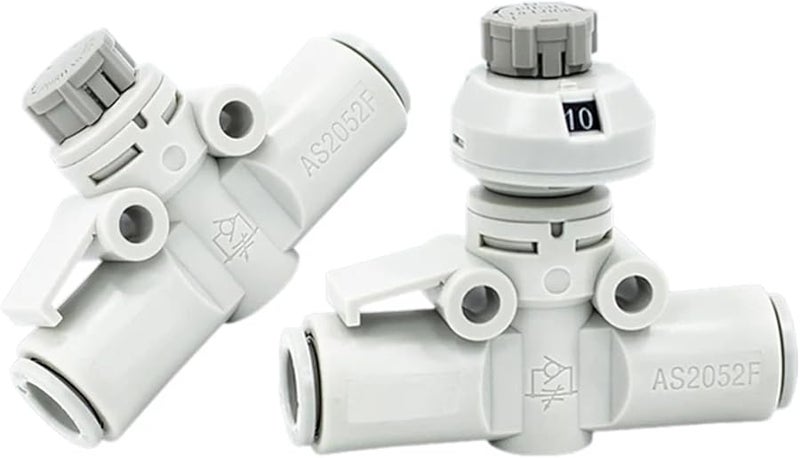 SMC Type Pneumatic Speed Control Valve Graduated Throttle Valve Fitting Size AS3002F 08A - Image 1