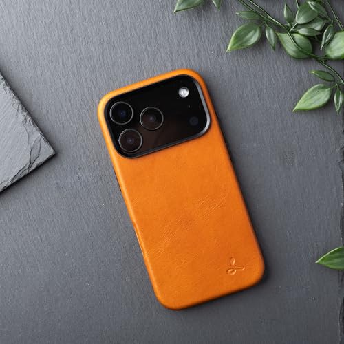 Snakehive Leather Case for iPhone 17 Pro - Slim Protective Case - MagSafe Compatible - Tan - Image 3