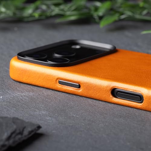 Snakehive Leather Case for iPhone 17 Pro - Slim Protective Case - MagSafe Compatible - Tan - Image 5