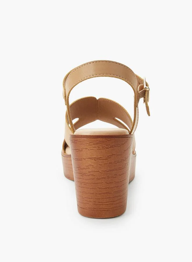Surestep NUDE Women Light Weight Ankle Strap Wedge Heel Sandals for Women | Best Price UAE