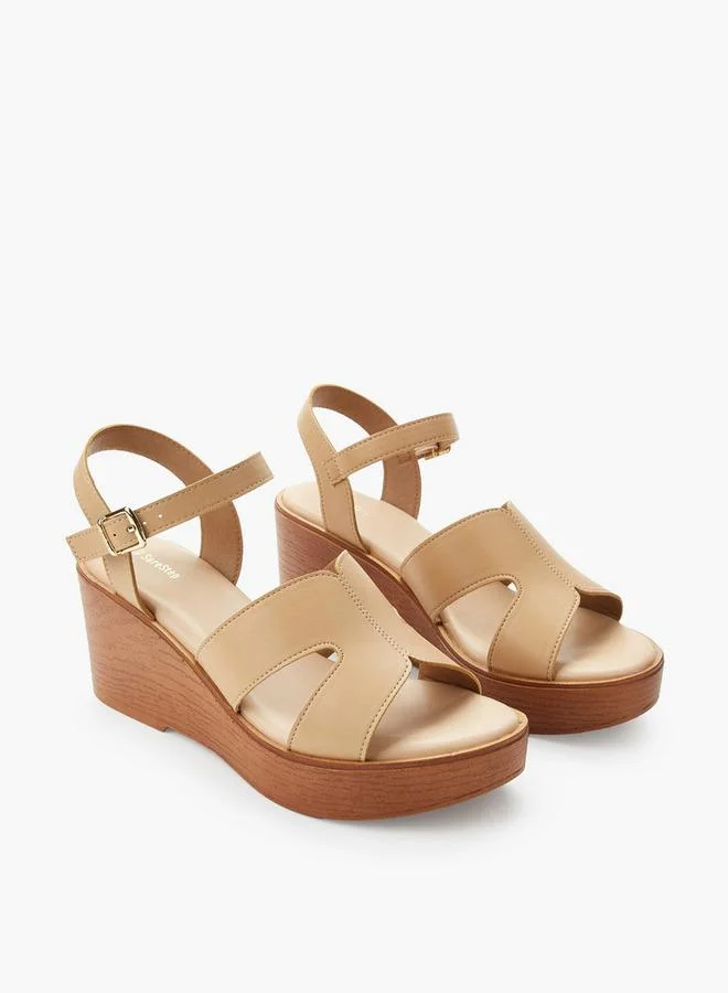 Surestep Women Light Weight Ankle Strap Wedge Heel Sandals