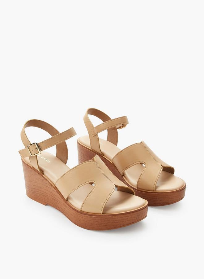 Surestep Women Light Weight Ankle Strap Wedge Heel Sandals - Image 1