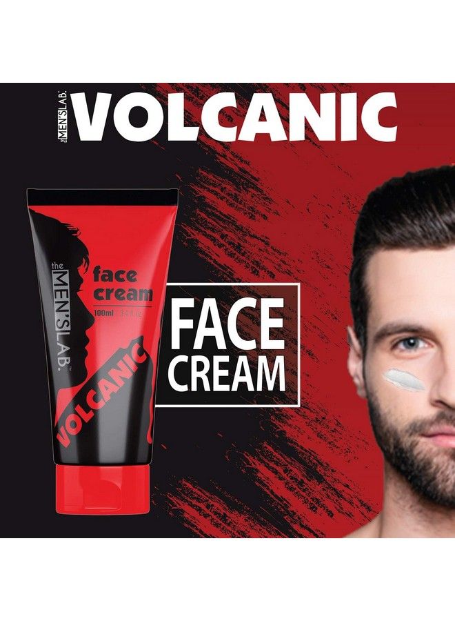 The Men's Lab Volcanic Face Cream For Men/Moisturizer Hydrates Specially For Acne Dark Spots Dry & Oily Skin Pimples Bright Glowing Nongreasy Fast Absorbing 100Ml - Image 3
