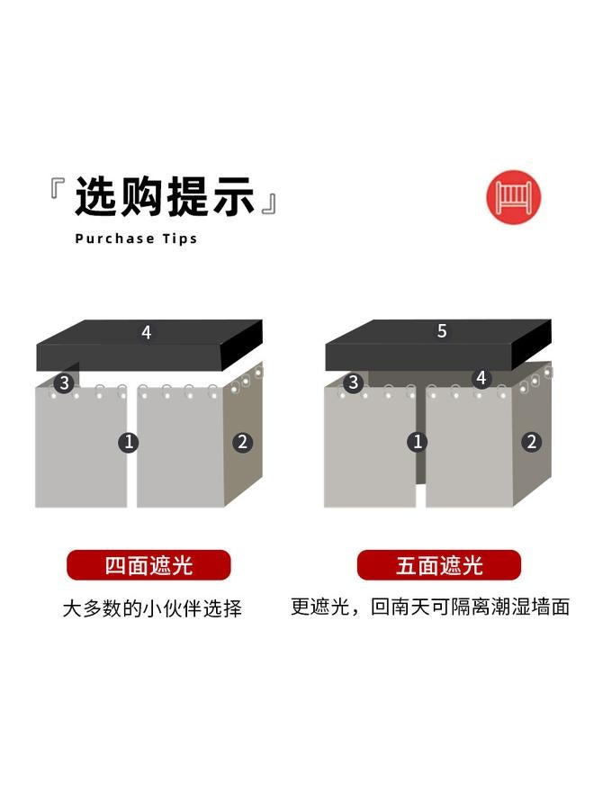 Bluejw College Students Dormitory Bed Curtain Integrated Mosquito Net Strong Shading Upper Bunk Upper And Lower Bunk Bracket All-inclusive 2024 New University - Image 1