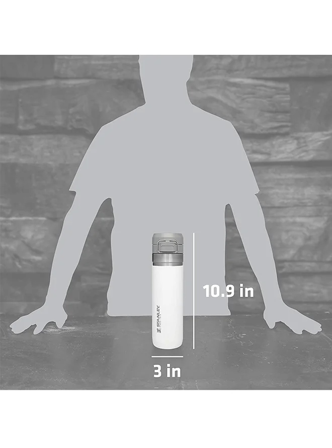ستانلي Stanley Quick Flip Water Bottle .71L / 24OZ Polar â€“ Leakproof | Stainless Steel Water Bottle | Push Button Locking Lid | BPA FREE | Cup Holder Compatible | Dishwasher safe | Lifetime Warranty