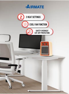 AIRMATE Airmate Portable Ceramic Heater 2 Heat Settings HP102007  - Image 3
