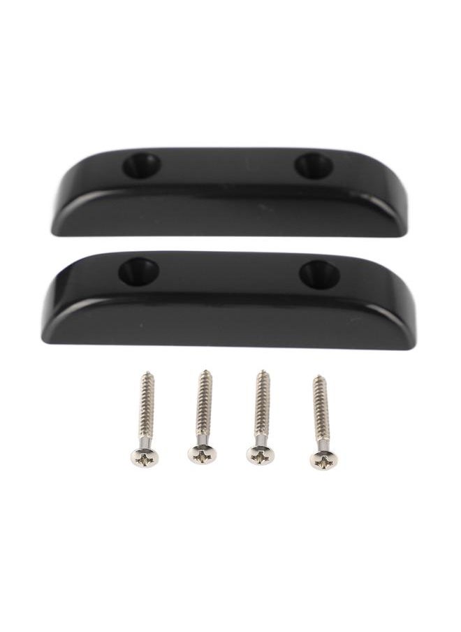 Thoraya - 2 Pcs Bass Thumb Rest Plastic Anti Slip Light Weight Jazz Bass Guitar Thumb Finger Rest GM01 Black - Image 1