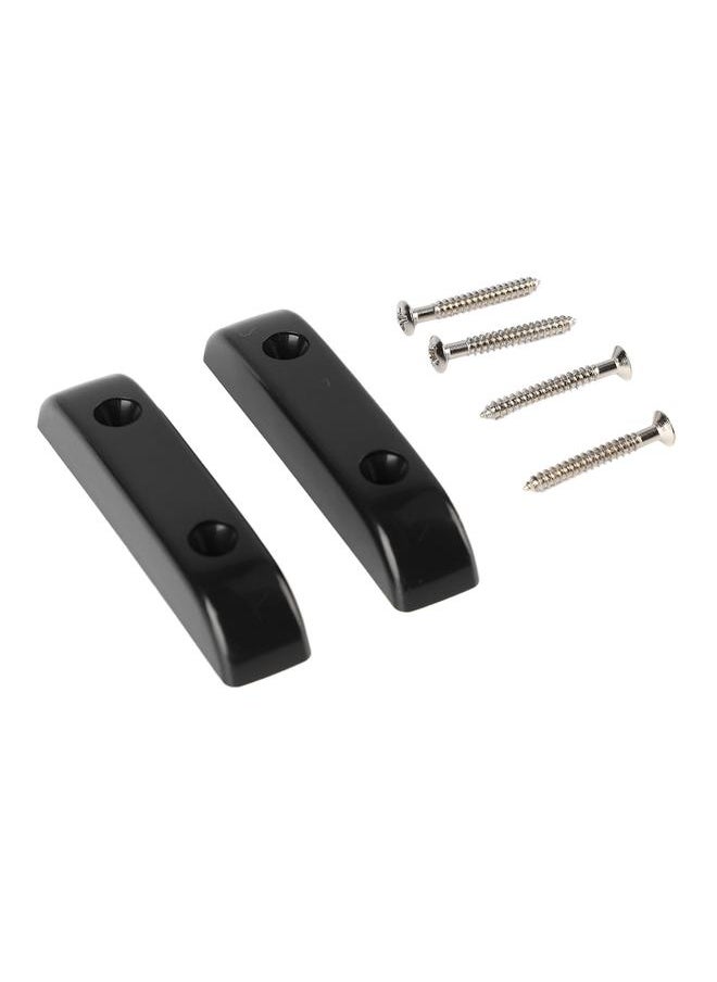 Thoraya - 2 Pcs Bass Thumb Rest Plastic Anti Slip Light Weight Jazz Bass Guitar Thumb Finger Rest GM01 Black - Image 1