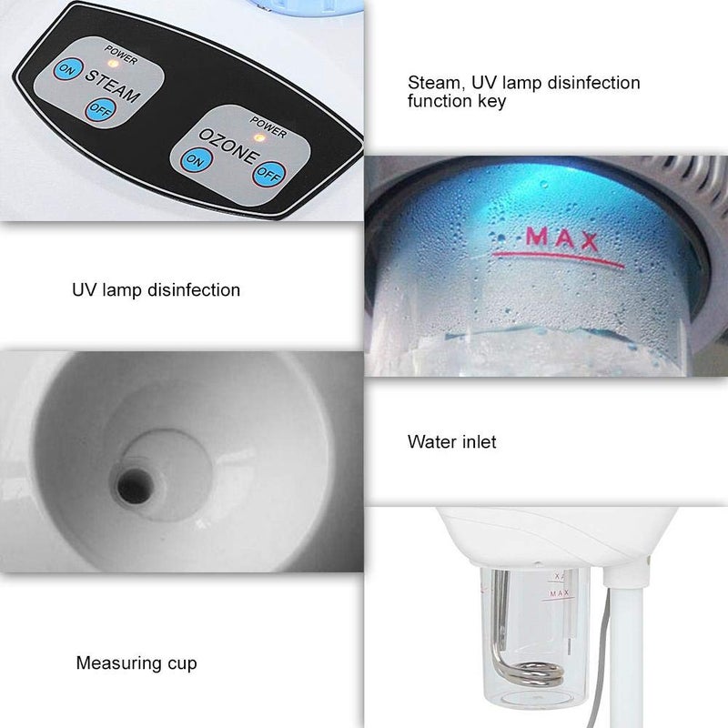 comfrt Nano Ionic Facial Steamer, Ionic Spraying Machine, Face Steamer for Facial Deep Cleaning, Facial Steamer Salon SPA Sprayer Humidifier Beauty Tool for Beauty Salon(US) - Image 3