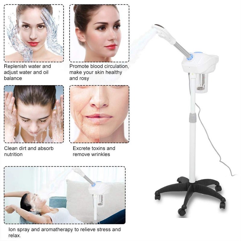 comfrt Nano Ionic Facial Steamer, Ionic Spraying Machine, Face Steamer for Facial Deep Cleaning, Facial Steamer Salon SPA Sprayer Humidifier Beauty Tool for Beauty Salon(US) - Image 2
