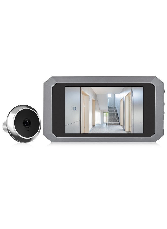 Generic - 3.97-inch Peephole Camera for Apartment Door 2MP LCD Digital Peephole Viewer 120 Degree Color Infrared Camera 1080P Door Monitor Built-in 1400mAh Battery Type-C Rechargeable - Image 1