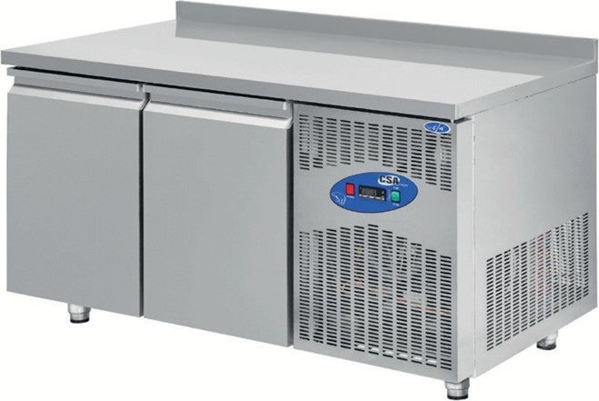 CSA Inox Karacasan Industrial 281 Lt 304 Steel Quality 120 cm Two Door 700 Counter Type Refrigerator 