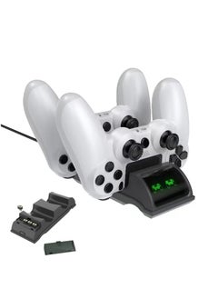 PS4 Controller Charger PlayStation 4 Controller Dual Charging Dock Station with USB Charging Cable Compatible with PS4/PS4 Slim/PS4 Pro Controller