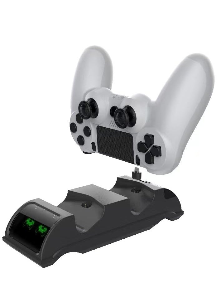 XICEN - PS4 Controller Charger PlayStation 4 Controller Dual Charging Dock Station with USB Charging Cable Compatible with PS4/PS4 Slim/PS4 Pro Controller - Image 1