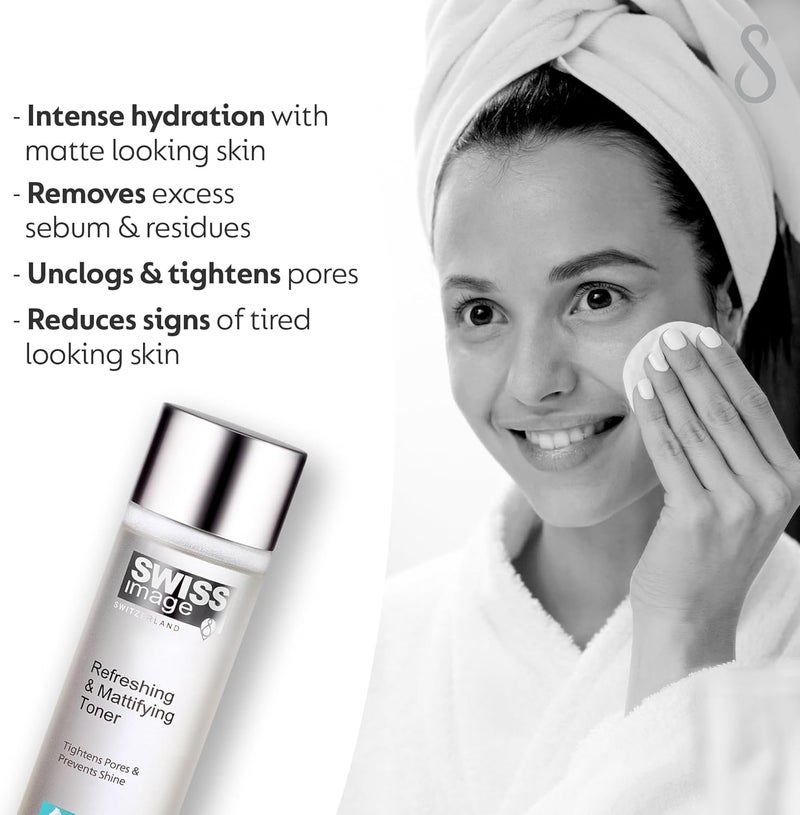 Swiss Image Refreshing & Mattifying Toner 200 ml | Oil Control & Pore Tightening for Oily Skin - Image 4