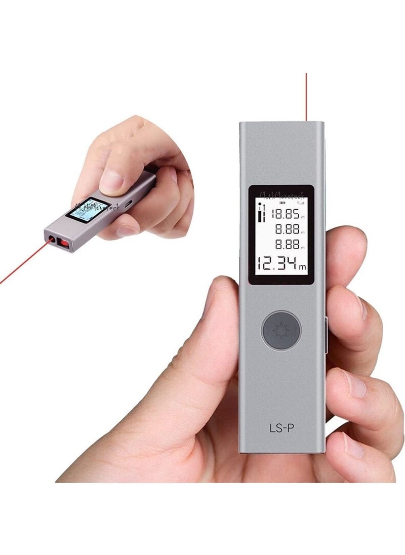 PEEQ Earldom Ls-P Laser Digital Distance Meter 40M Volume Meter Pythagoras Mode LCD Display Laser Distance Measurement Device  - Image 1