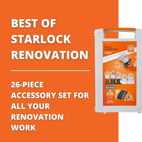 Fein Best of Starlock Renovation Set - 26-Piece Kit for Cutting, Sanding and Scraping Tasks in Wood, Metal and Other Materials, Compatible with Multi-Tools - 35222967060 - Image 5