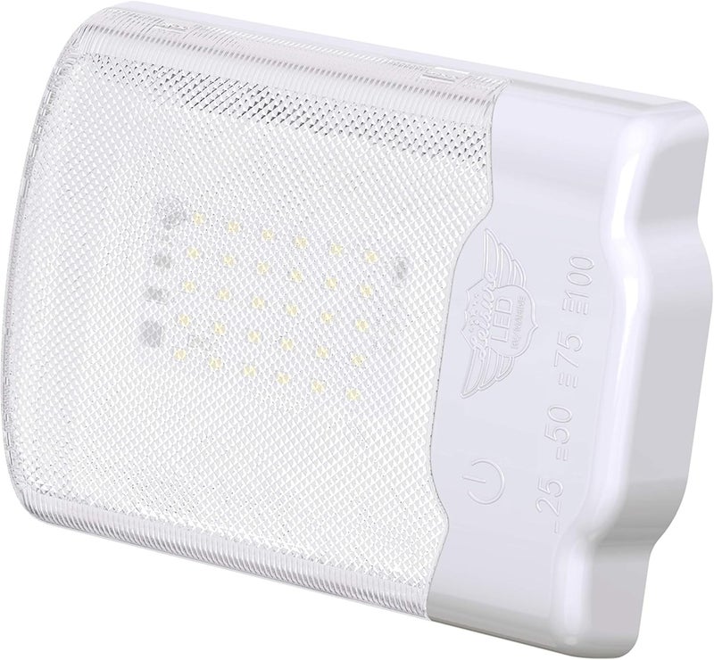 Leisure LED RV Ceiling Dome Light Fixture with Built-in Dimmer, 5-Pack, 12V Natural White 4000-4500K - Image 3