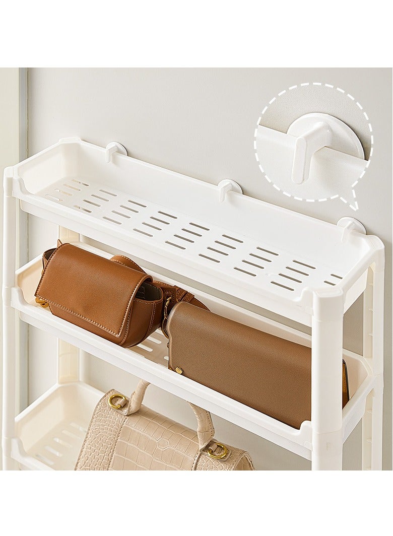 Storage rack, narrow slot rack, trolley, large capacity, bag rack behind the door, multi-layer ultra-thin storage cabinet - Image 2