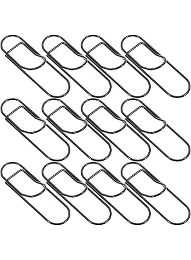 Black Mini Paper Clips 20pcs 1.5x60mm Small Office Document Clips for File Organization - Image 1