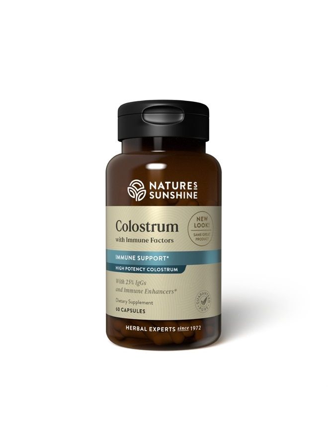 Nature's Sunshine Colostrum with Immune Factors, 60 Capsules | Supports the Immune System and Promotes Gastrointestinal Health - Image 1