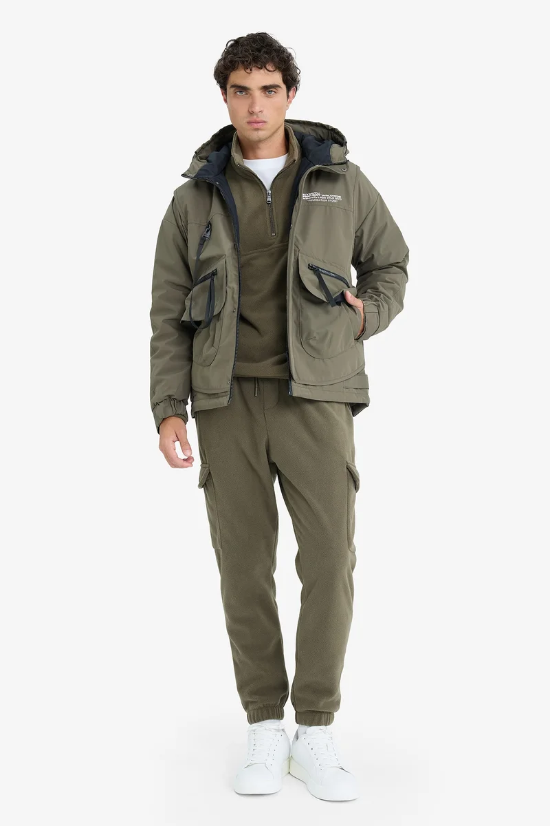 Defacto  Regular Fit Hooded Waterproof Jacket for Men | Best Price UAE