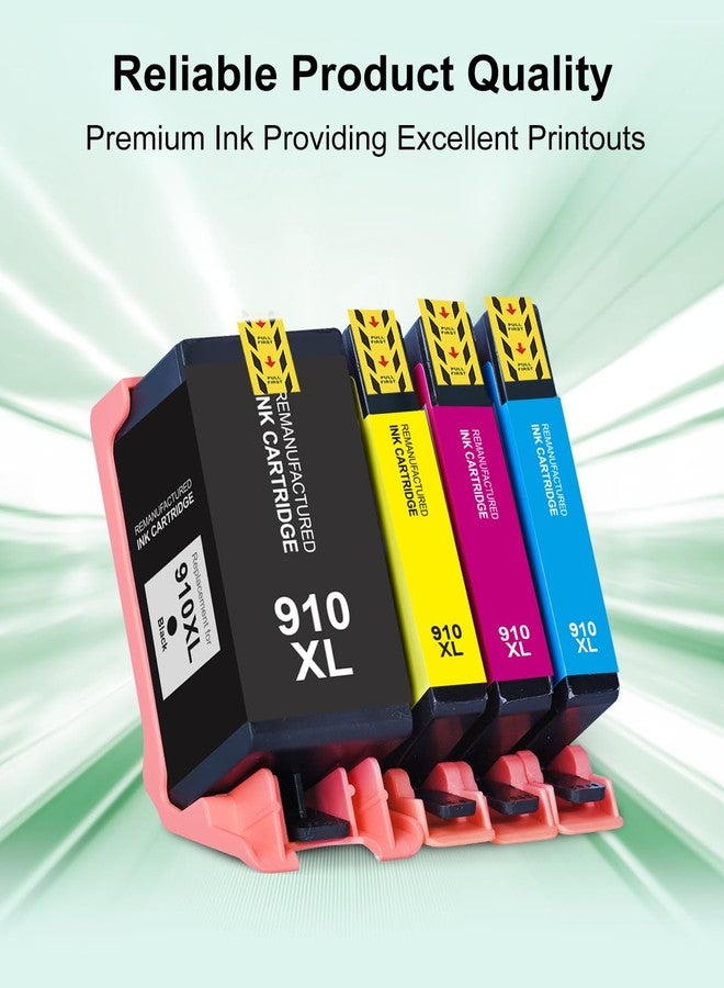 OFCINK 910XL Ink Cartridges Combo Pack for HP Printers Replacement for HP 910 HP 910XL Ink with HP OfficeJet Pro 8025e 8015e 8028e 8035e 8025 8035 8020 Printers (4 Pack，BK, CMY) - Image 2