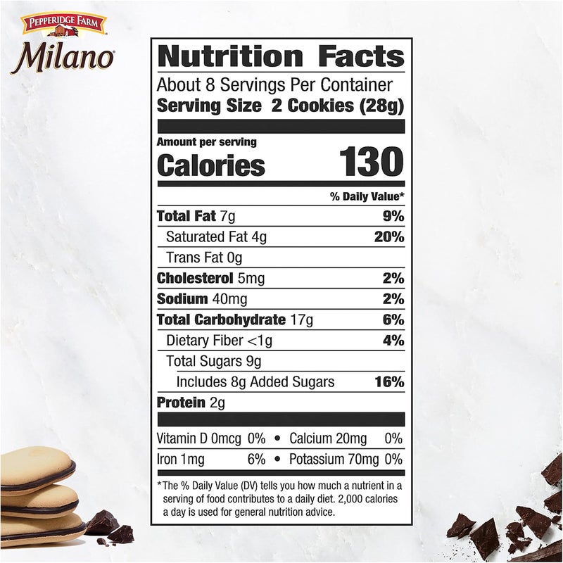 Pepperidge Farm Milano Double Milk Chocolate Cookies - Image 2