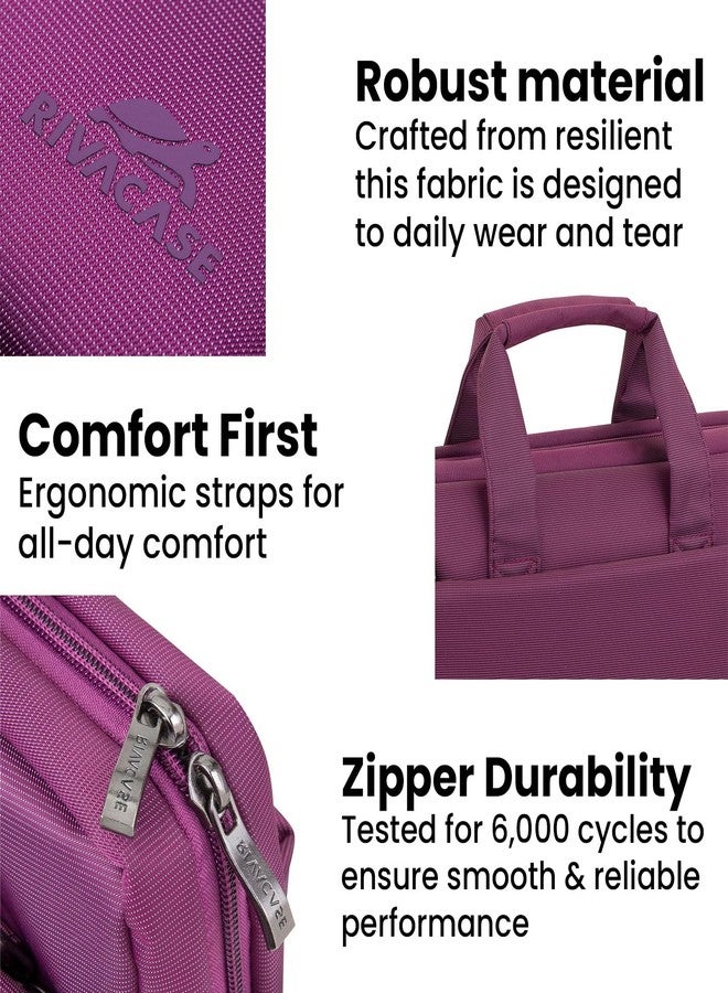 RivaCase Central 8231 Purple Laptop Bag 15.6" Inches - Image 2