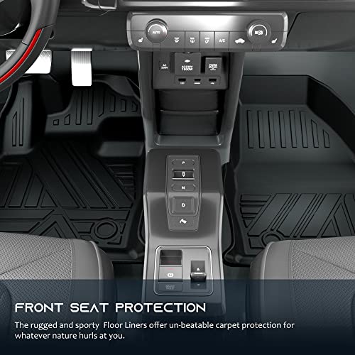 ASLONG Car Floor Mats Custom Fit for Ford Explorer 2015-2019 5 Seats, Heavy Duty 24/7 Guard Auto Liner Mats Car Carpet Automotive Floor Mats, Waterproof Front/Rear Floor Liners,2 Row Full Set, Black - Image 2