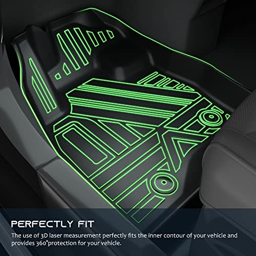 ASLONG Car Floor Mats Custom Fit for Ford Explorer 2015-2019 5 Seats, Heavy Duty 24/7 Guard Auto Liner Mats Car Carpet Automotive Floor Mats, Waterproof Front/Rear Floor Liners,2 Row Full Set, Black - Image 5