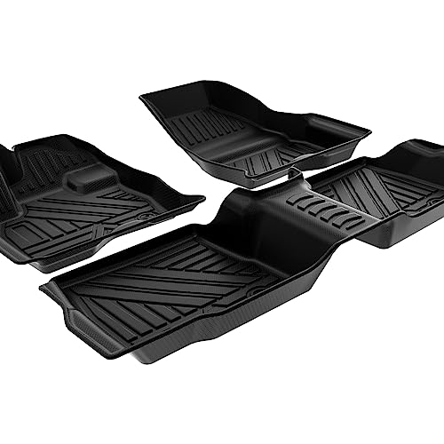 ASLONG Car Floor Mats Custom Fit for Ford Explorer 2015-2019 5 Seats, Heavy Duty 24/7 Guard Auto Liner Mats Car Carpet Automotive Floor Mats, Waterproof Front/Rear Floor Liners,2 Row Full Set, Black - Image 1