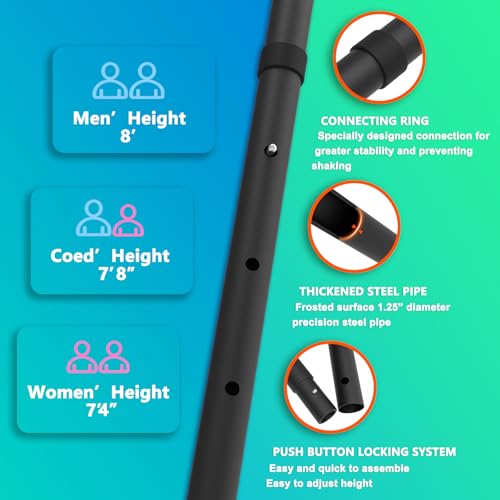 Airist Portable Volleyball Net Set with Height Adjustable Pole and Carrying Bag,Outdoor Volleyball Net for Backyard and Beach（Red and Blue） - Image 4