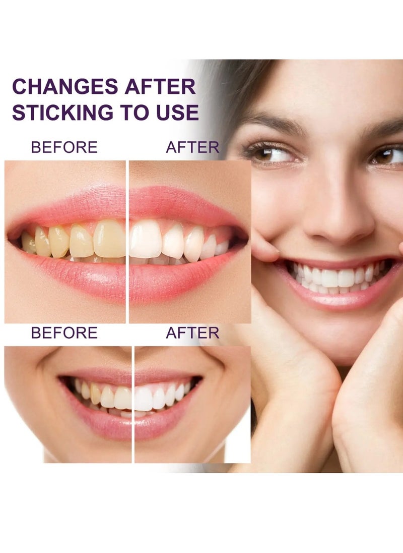 EELHOE Purple Corrector Toothpaste 50ml V34 Teeth Color Correcting Toothpaste Teeth Whitening Purple Serum Yellow Teeth Colour Correcting Whitening Gel Remove Tea Coffee Stains Oral Care  - Image 3